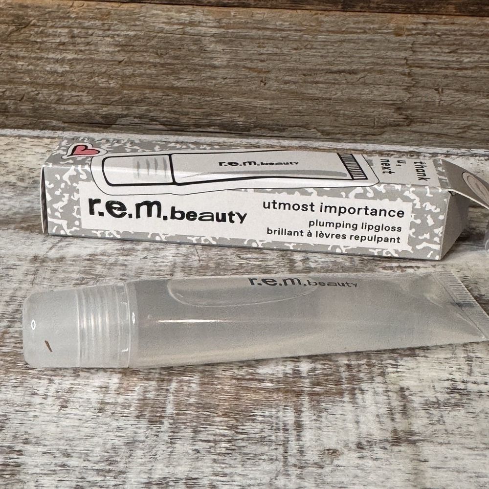 REM Beauty XL Utmost Importance Plumping Lip Gloss 15ml JUMBO Clear | Ariana $22 - Picture 8 of 8